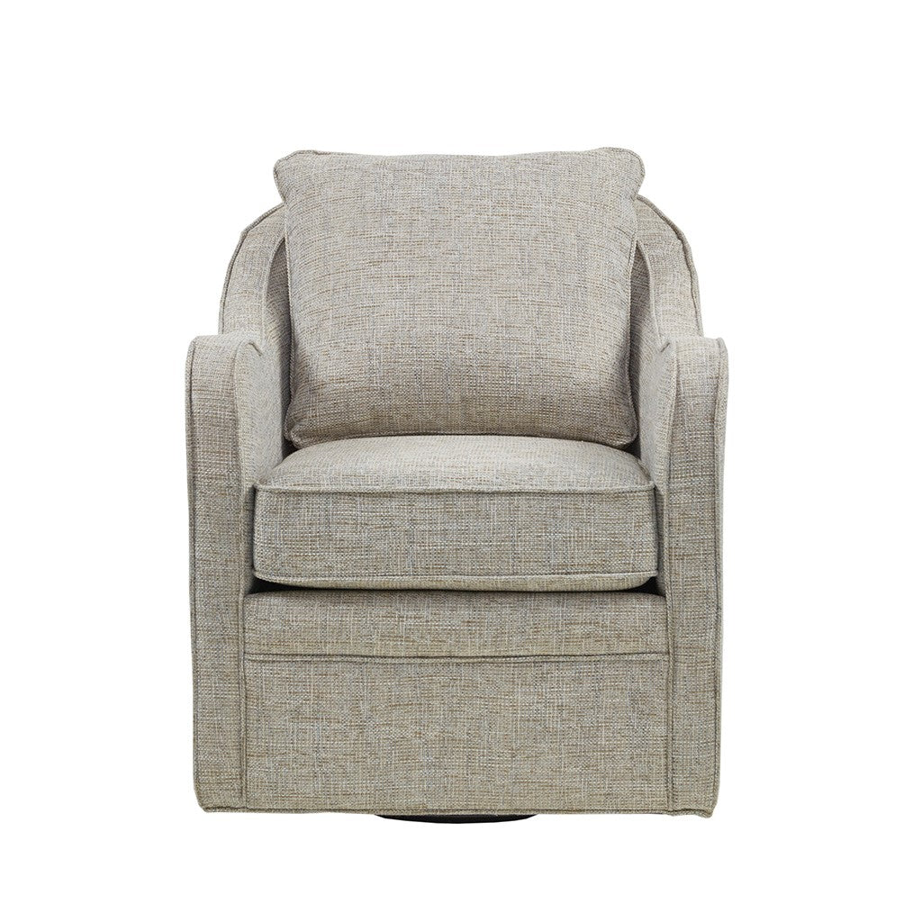 Vance Slub Knit Grey Swivel Chair