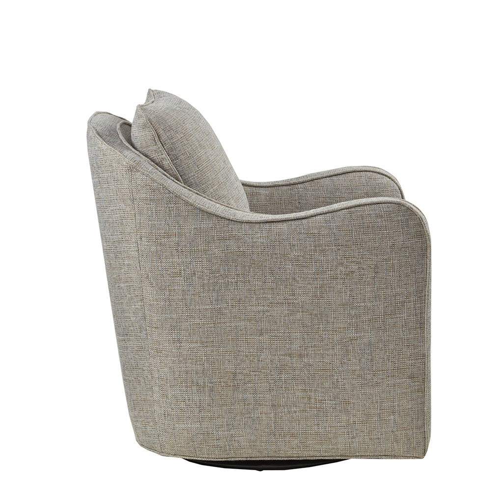 Vance Slub Knit Grey Swivel Chair