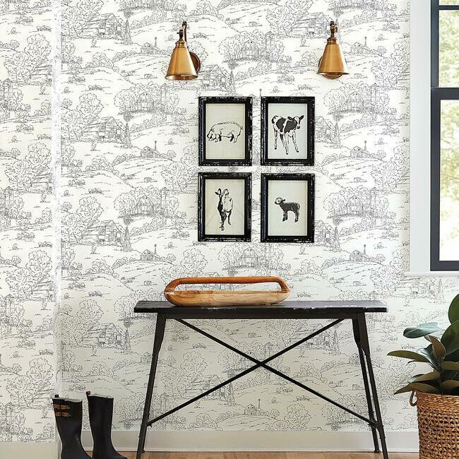 Pasture Toile Wallpaper - Crane & Home
