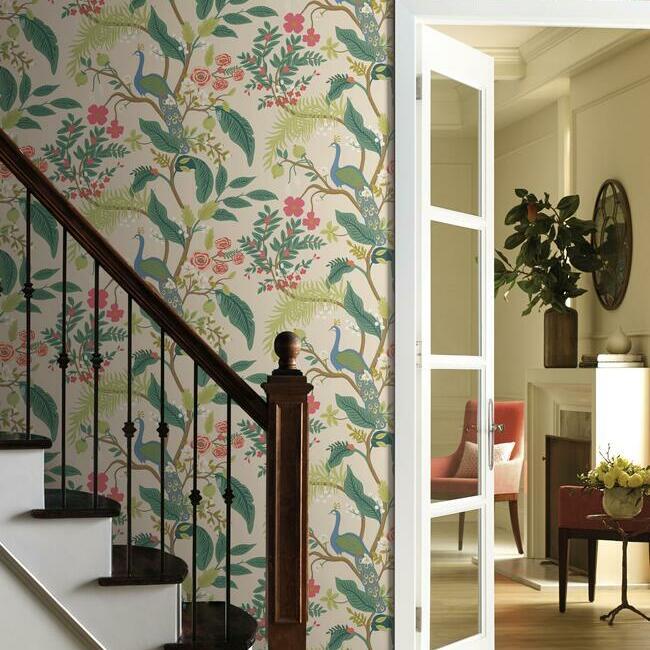 Peacock Wallpaper - Crane & Home
